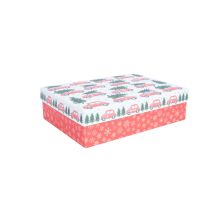 Коробка CLAUS 19x13,5см, с крышкой, микс