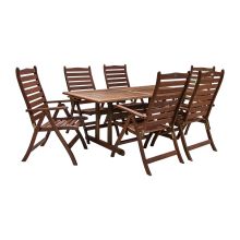 Garden furniture set VENICE table and 6 chairs, meranti
