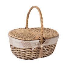 Picnic basket WILLI STRIPE 40x32xH17/40cm