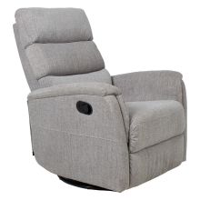 Tugitool BARCLAY kiikuv ja pöörlev manuaalne recliner, helehall