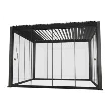 Varikatus MIRADOR-111 3x3m klaasist lükandseintega, tumehall
