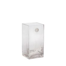 Ваза IN HOME 10x10xH18см, стеклянная, прозрачная