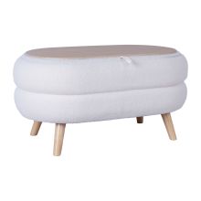 Tumba/laud HANA 87x48,5xH46cm, valge, panipaigaga