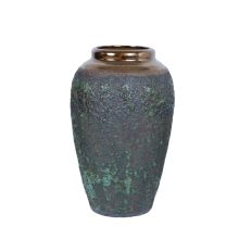 Põrandavaas TITAN STONE H27cm, must/roheline tekstuur