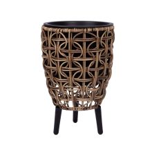 Кашпо WICKER 21x21xH32cm, коричневый