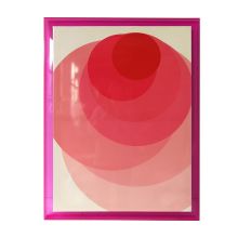 Wall art WALLY 60x80cm, pink circle, acrylic