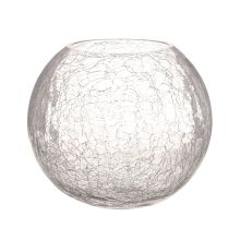 Ваза CRACK BOWL D20,5xH16,5cm, стеклянная