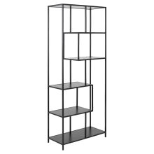 Bookcase SEAFORD 77x35xH185cm, black