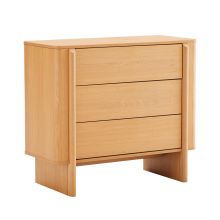 Sideboard MORBEN 90x42xH80cm, melamine with oak decor