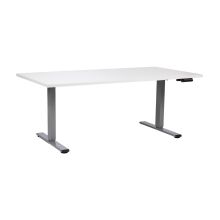 Desk ERGO PRO with 2 motor 160x80xH60-125cm, greyish white/grey
