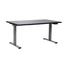 Desk ERGO PRO with 2 motor 140x80xH60-125cm, black/grey