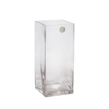 Ваза IN HOME 13x13xH30см, стеклянная, прозрачная