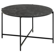 Coffee table LAMOINE D70xH42cm, black