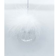 Christmas ornament JOY FLUFFY D8cm, glass