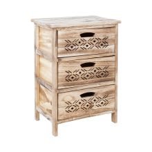 Комод MIHKLI с 3 отделениями для хранения 40x29x58 см, натуральный