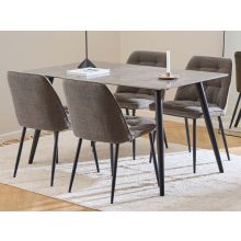 Söögilauakomplekt WICKLOW 140x80xH75cm, hall/taupe