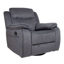 Recliner armchair GENTRY with manual mechanism, grey