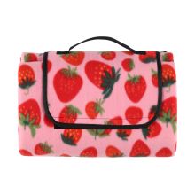 Piknikutekk 4Living STRAWBERRY 130x165cm, roosa