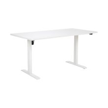 Desk ERGO with 1 motor 140x80xH71-121cm, greyish white/white