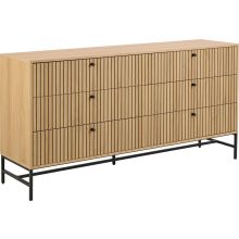 Chest of drawers ALBANY 157,9x40xH80,4cm, natural