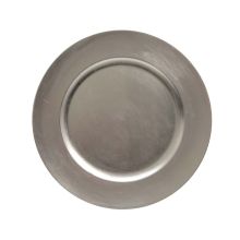 Decorative plate GLOW D33cm, silver