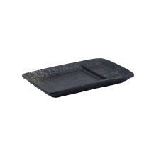 Platter SUMI 3-section 20.5x13xH2cm green