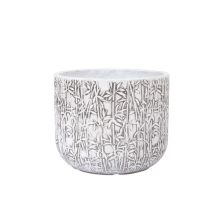 Lillepott LOUNA D24xH19.5cm, valge/hall