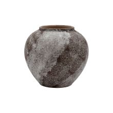 Vase TITAN STONE D20xH20cm, beige/brown