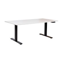 Desk ERGO PRO with 2 motor 160x80xH60-125cm, greyish white/black