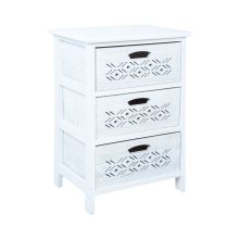 Комод MIHKLI с 3 отделениями для хранения 40x29x58см, белый