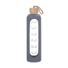 Бутылка для питья GLASS H28см 1л, стекло, серое