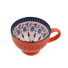 Mug SEREN H7,7cm 355ml, orange stripe