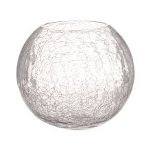 Ваза CRACK BOWL D24xH21см, стеклянная
