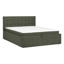Континентальная кровать LEENA 160x200см, с матрасом, зеленая