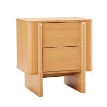 Night stand MORBEN 55x42xH60cm, melamine with oak decor