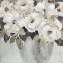 Oil painting 80x80cm, white flowers 1