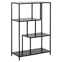 Книжный шкаф SEAFORD 77x35xH114см, черный
