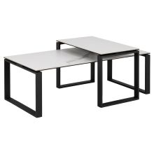 Diivanilauad 2tk KATRINE 115x55xH37,5cm, 69x40xH45cm, valge