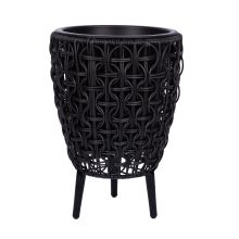 Кашпо WICKER 28x28xH42cm, черный