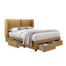 Voodi SUGI madratsiga HARMONY DUO 160x200cm, kollane