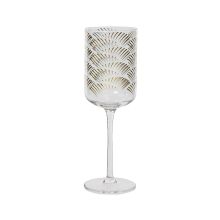 Wine goblet NOVA H22cm, golden pattern