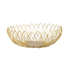 Candleholder NISSA D26xH9cm, golden