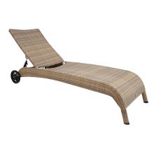 Шезлонг WICKER 73x196x99cм, капучино