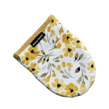 Oven gloves AIMAI 2pcs with silicone, yellow flower