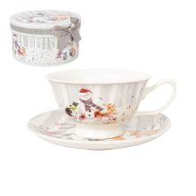 Cup/saucer MIA SNOW 180ml in a gift box