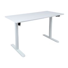 Письменный стол ERGO LIGHT с 1 мотором 120x60xH73-118см, белый