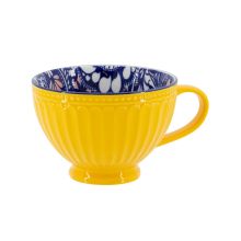 Kruus SEREN H7,7cm 355ml, kollane triip/sinine
