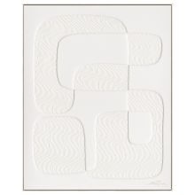 Painting with frame 80x100cm,  white shape