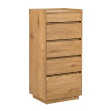 Kummut SACHA 50x40xH109cm, tammedekooriga melamiin