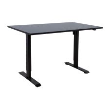 Desk ERGO with 1 motor 140x80xH71-121cm, black